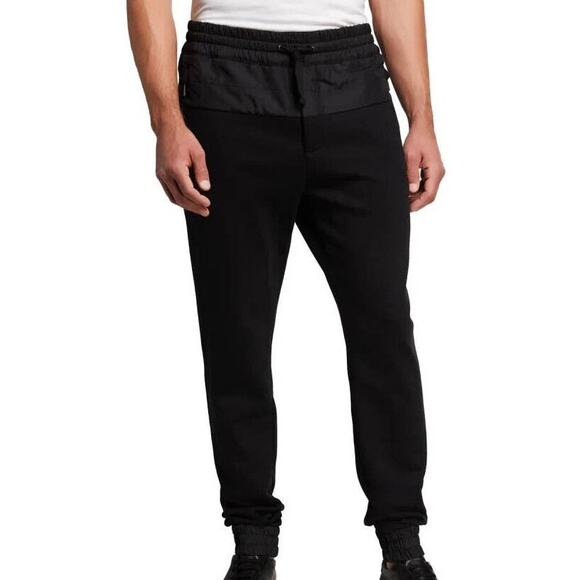 Canali NWT Black Edition Tech Jogger Pants Black Size 34 Zip Pockets 100% Cotton - Picture 1 of 10
